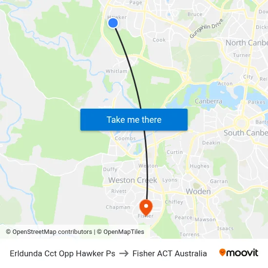 Erldunda Cct Opp Hawker Ps to Fisher ACT Australia map