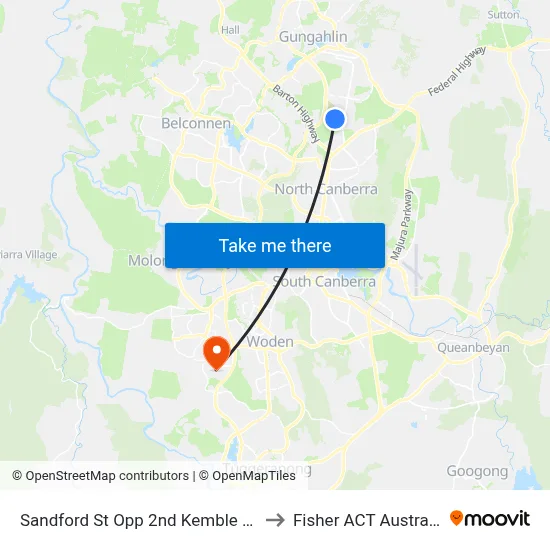 Sandford St Opp 2nd Kemble Crt to Fisher ACT Australia map