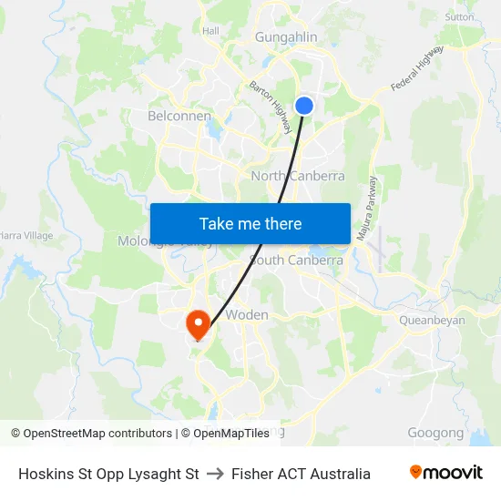 Hoskins St Opp Lysaght St to Fisher ACT Australia map