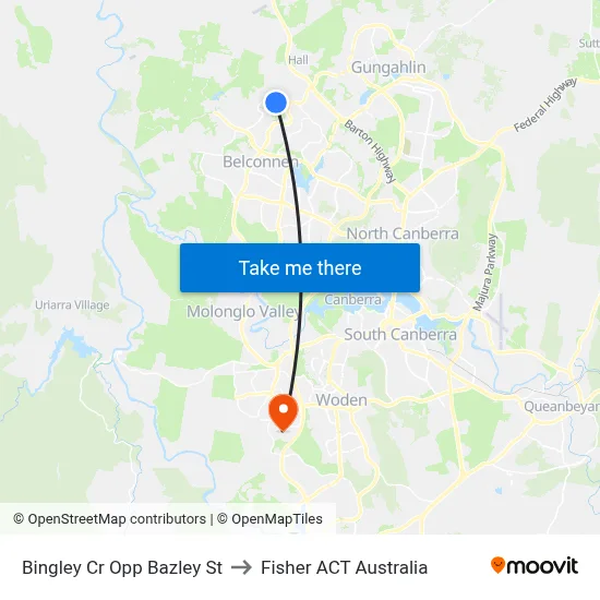 Bingley Cr Opp Bazley St to Fisher ACT Australia map