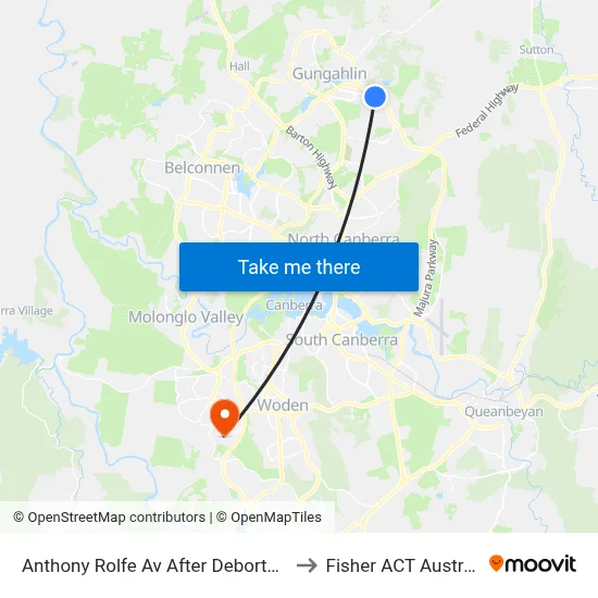 Anthony Rolfe Av After Debortoli St to Fisher ACT Australia map