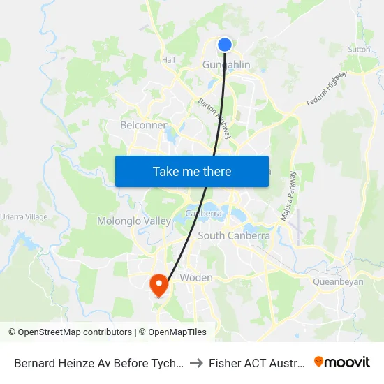 Bernard Heinze Av Before Tycho St to Fisher ACT Australia map