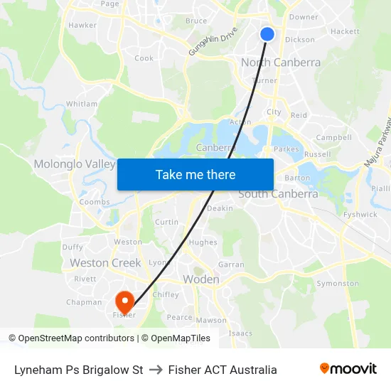 Lyneham Ps Brigalow St to Fisher ACT Australia map
