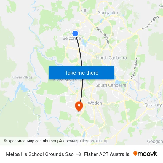 Melba Hs School Grounds Sso to Fisher ACT Australia map