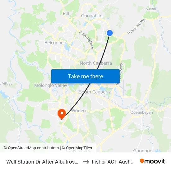 Well Station Dr After Albatross Cr to Fisher ACT Australia map