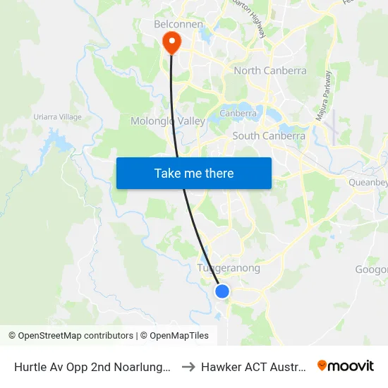 Hurtle Av Opp 2nd Noarlunga Cr to Hawker ACT Australia map