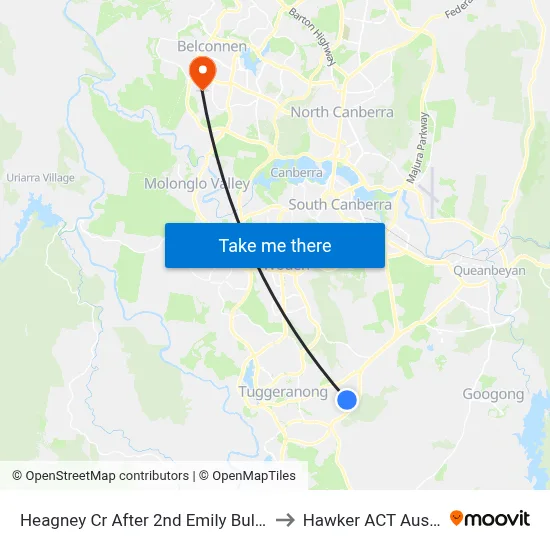 Heagney Cr After 2nd Emily Bulcock Cr to Hawker ACT Australia map