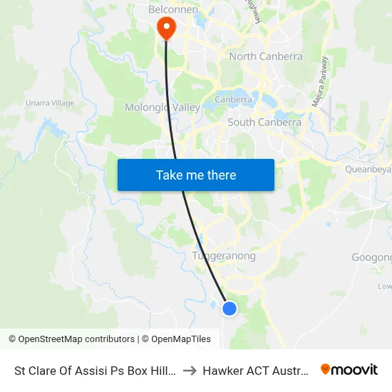 St Clare Of Assisi Ps Box Hill Av to Hawker ACT Australia map