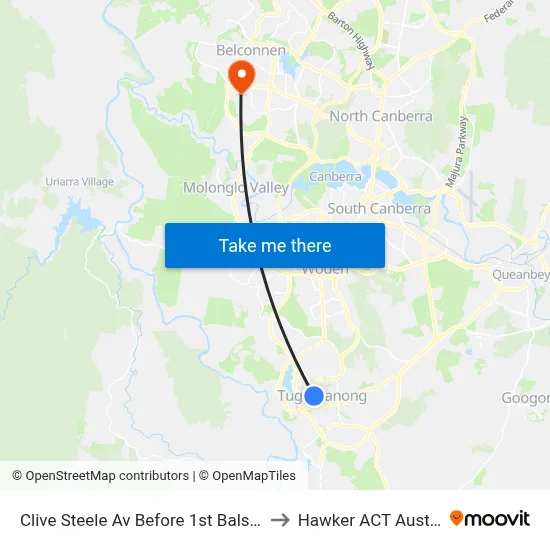 Clive Steele Av Before 1st Balsillie Cr to Hawker ACT Australia map