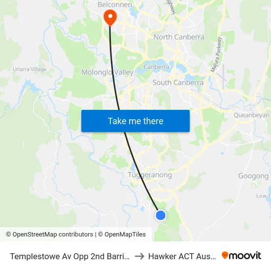 Templestowe Av Opp 2nd Barringer St to Hawker ACT Australia map