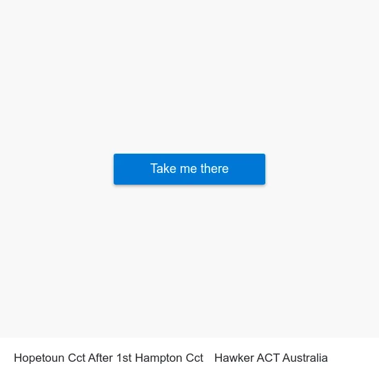 Hopetoun Cct After 1st Hampton Cct to Hawker ACT Australia map