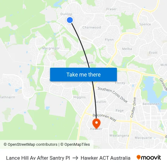 Lance Hill Av After Santry Pl to Hawker ACT Australia map