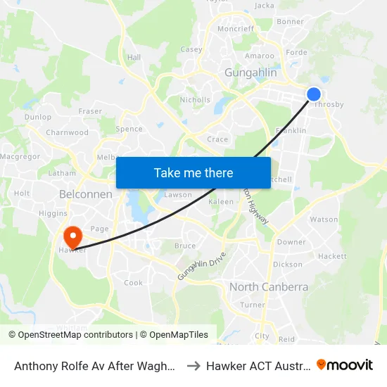 Anthony Rolfe Av After Waghorn St to Hawker ACT Australia map
