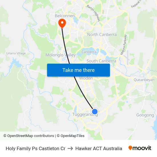 Holy Family Ps Castleton Cr to Hawker ACT Australia map