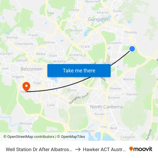 Well Station Dr After Albatross Cr to Hawker ACT Australia map