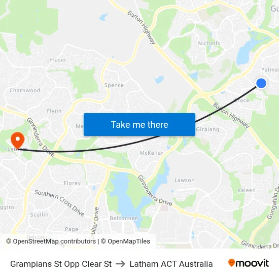 Grampians St Opp Clear St to Latham ACT Australia map