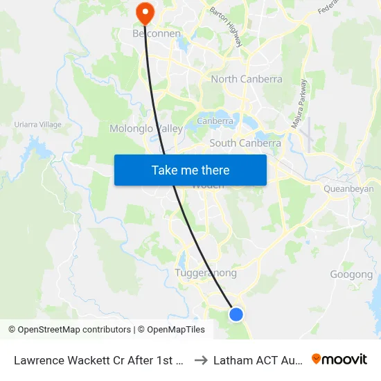 Lawrence Wackett Cr After 1st Burdett Cr to Latham ACT Australia map