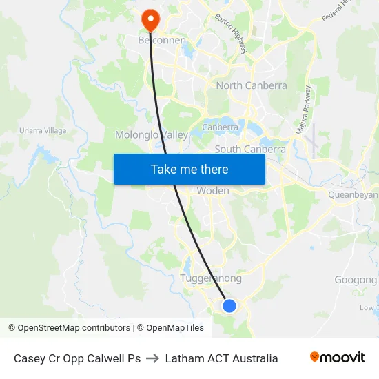 Casey Cr Opp Calwell Ps to Latham ACT Australia map