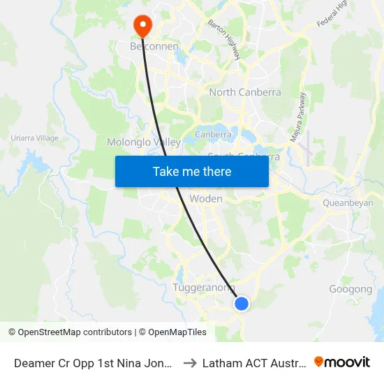 Deamer Cr Opp 1st Nina Jones Cr to Latham ACT Australia map