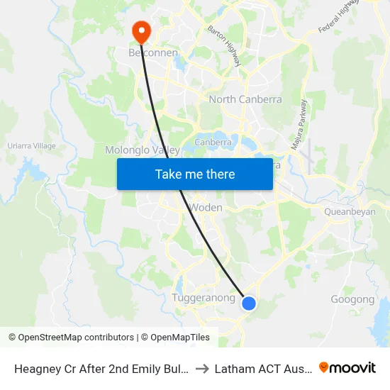 Heagney Cr After 2nd Emily Bulcock Cr to Latham ACT Australia map