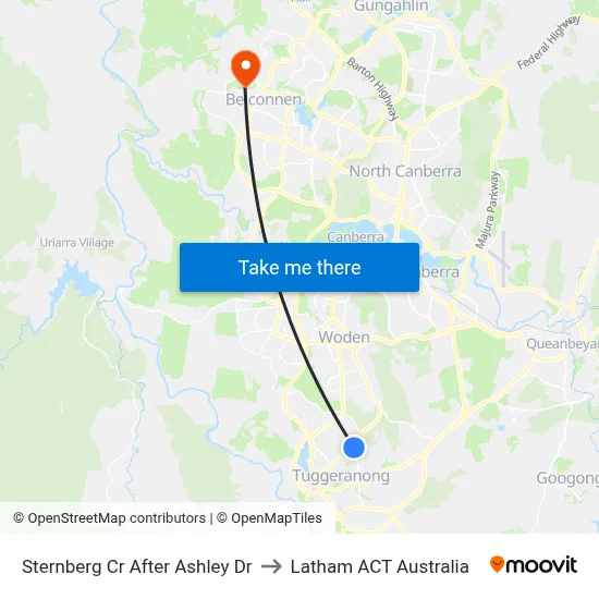 Sternberg Cr After Ashley Dr to Latham ACT Australia map