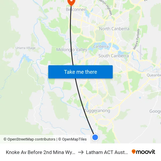 Knoke Av Before 2nd Mina Wylie Cr to Latham ACT Australia map