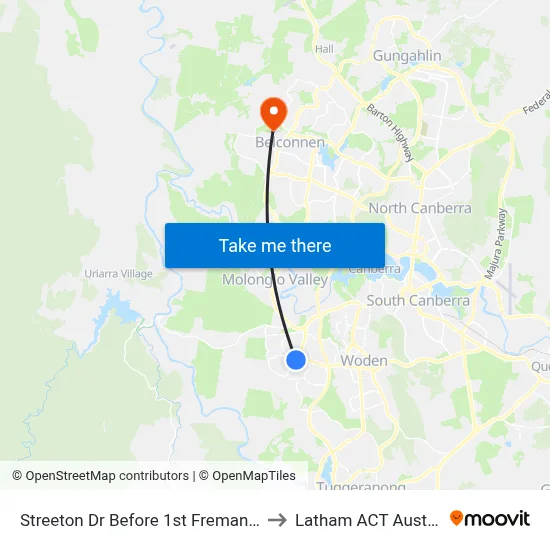 Streeton Dr Before 1st Fremantle Dr to Latham ACT Australia map