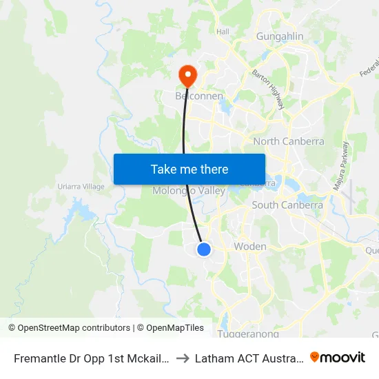 Fremantle Dr Opp 1st Mckail Cr to Latham ACT Australia map