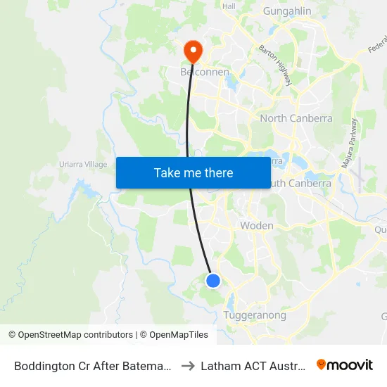 Boddington Cr After Bateman St to Latham ACT Australia map