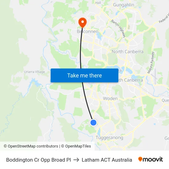 Boddington Cr Opp Broad Pl to Latham ACT Australia map