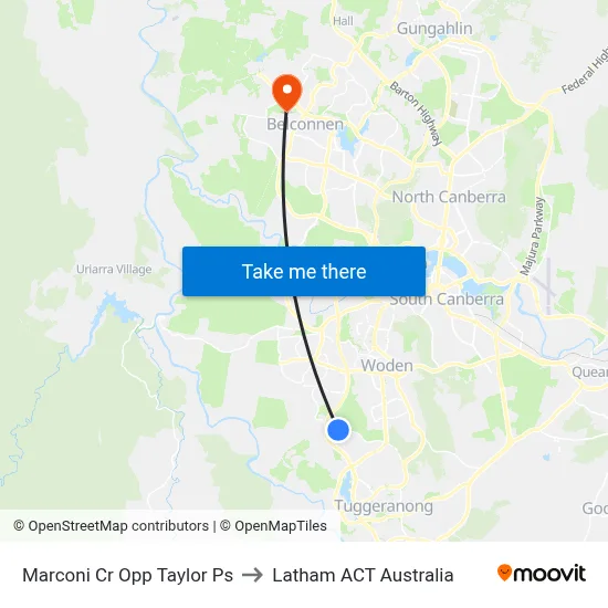 Marconi Cr Opp Taylor Ps to Latham ACT Australia map