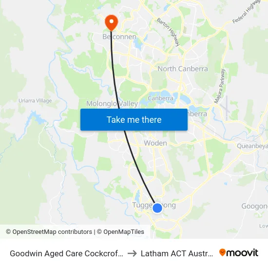 Goodwin Aged Care Cockcroft Av to Latham ACT Australia map