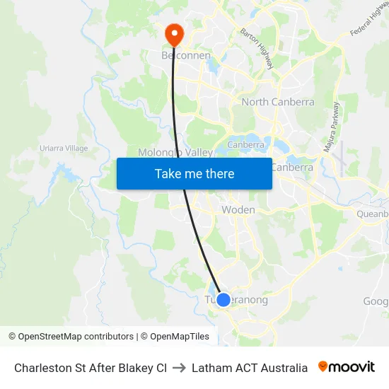 Charleston St After Blakey Cl to Latham ACT Australia map