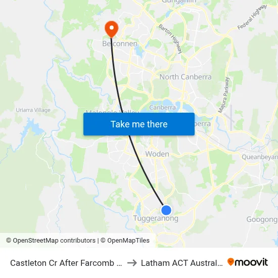 Castleton Cr After Farcomb Pl to Latham ACT Australia map