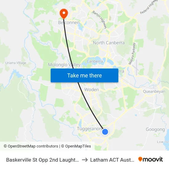 Baskerville St Opp 2nd Laughton St to Latham ACT Australia map