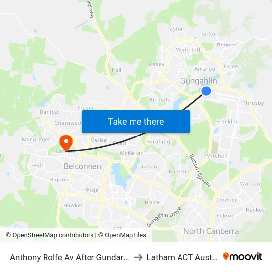 Anthony Rolfe Av After Gundaroo Rd to Latham ACT Australia map