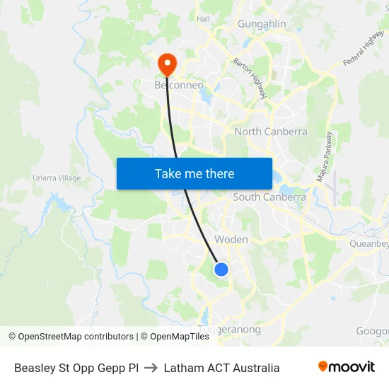 Beasley St Opp Gepp Pl to Latham ACT Australia map