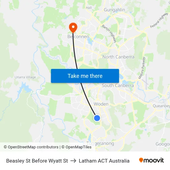 Beasley St Before Wyatt St to Latham ACT Australia map