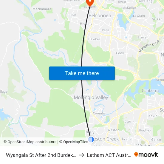 Wyangala St After 2nd Burdekin St to Latham ACT Australia map