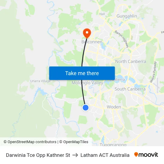 Darwinia Tce Opp Kathner St to Latham ACT Australia map