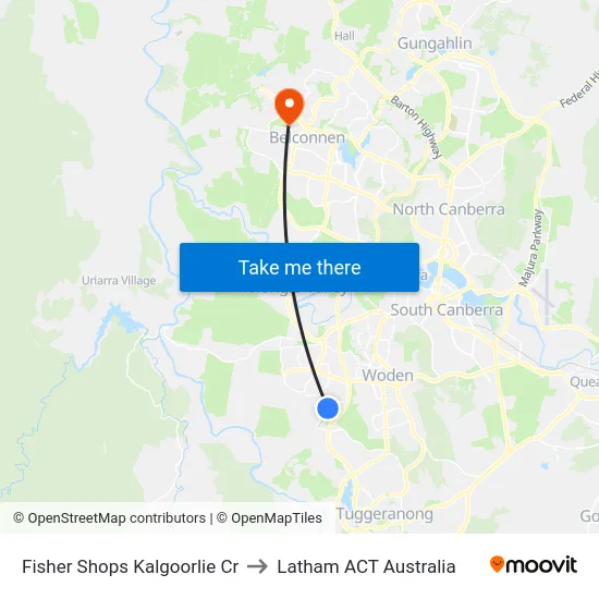 Fisher Shops Kalgoorlie Cr to Latham ACT Australia map