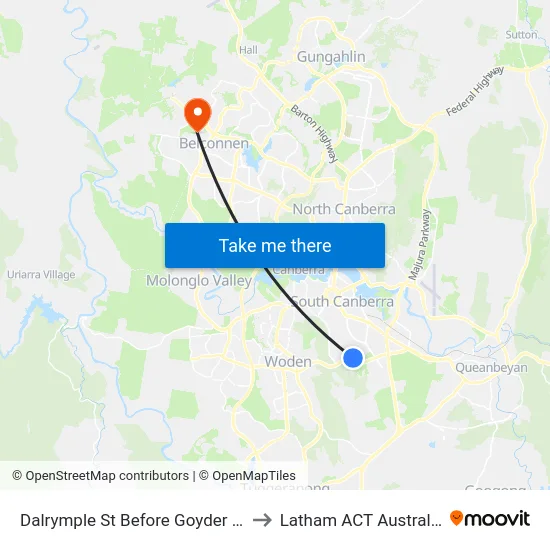Dalrymple St Before Goyder St to Latham ACT Australia map