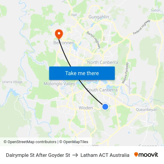 Dalrymple St After Goyder St to Latham ACT Australia map