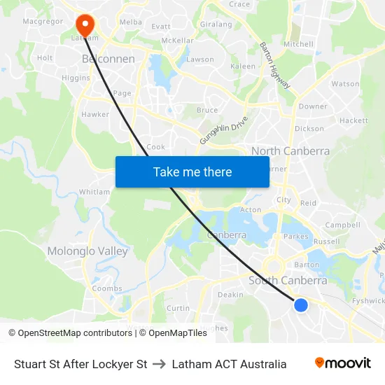 Stuart St After Lockyer St to Latham ACT Australia map