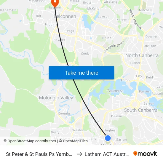 St Peter & St Pauls Ps Yamba Dr to Latham ACT Australia map