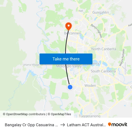 Bangalay Cr Opp Casuarina St to Latham ACT Australia map