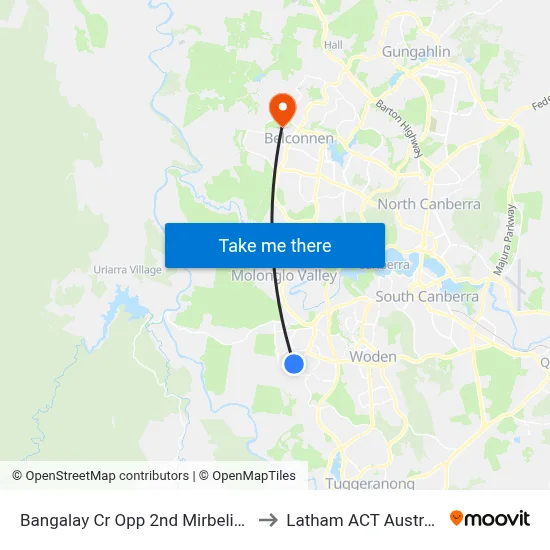 Bangalay Cr Opp 2nd Mirbelia Cr to Latham ACT Australia map
