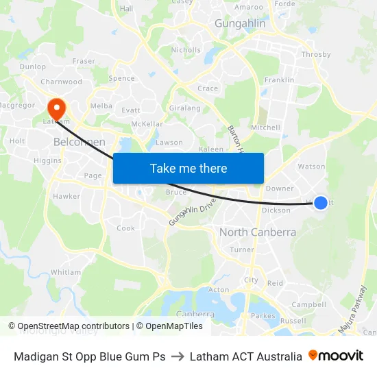 Madigan St Opp Blue Gum Ps to Latham ACT Australia map