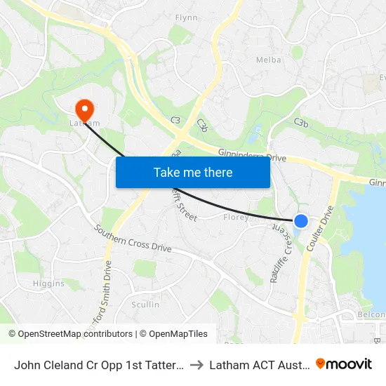 John Cleland Cr Opp 1st Tattersall Cr to Latham ACT Australia map