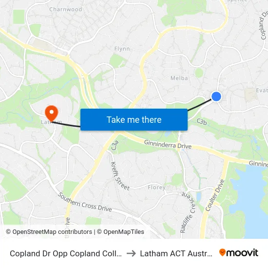 Copland Dr Opp Copland College to Latham ACT Australia map